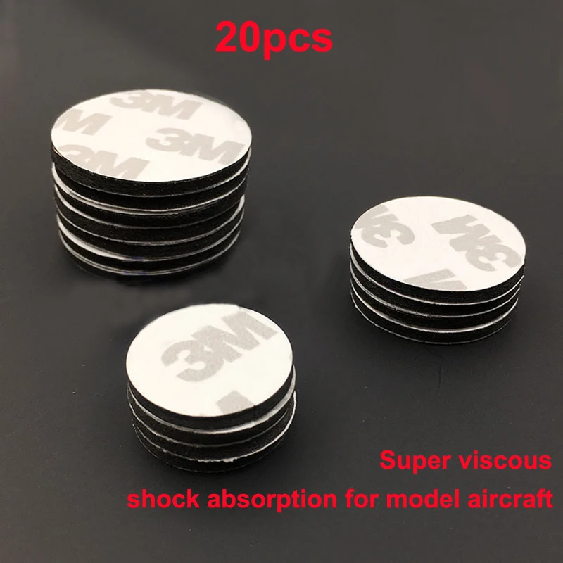 

20pcs 3M Double Sided Adhesive Tape Various sizes Damping Round Super sticky and high temperature resistant for RC DIY Aircraft