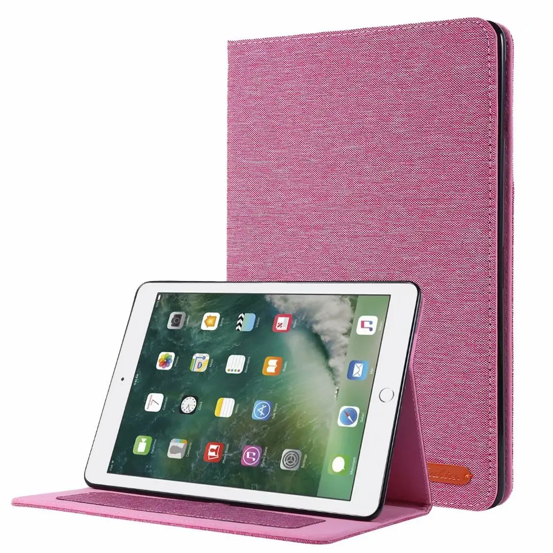 Умный чехол для планшета IPad 9 7 2017 2018 Тканый дизайн искусственная кожа Ipad задняя