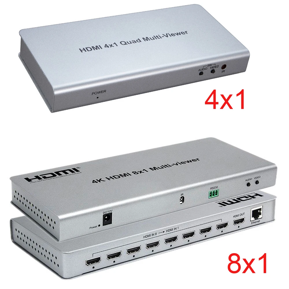 4K HDMI 8x1 Quad Multi viewer Switcher 8 In 1 Out бесшовный переключатель 4x1 Viewer PIP Picture Display Screen Divider