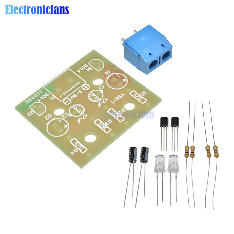 5 мм светильник синяя простая схема для вспышки DIY комплект модуль транзистор