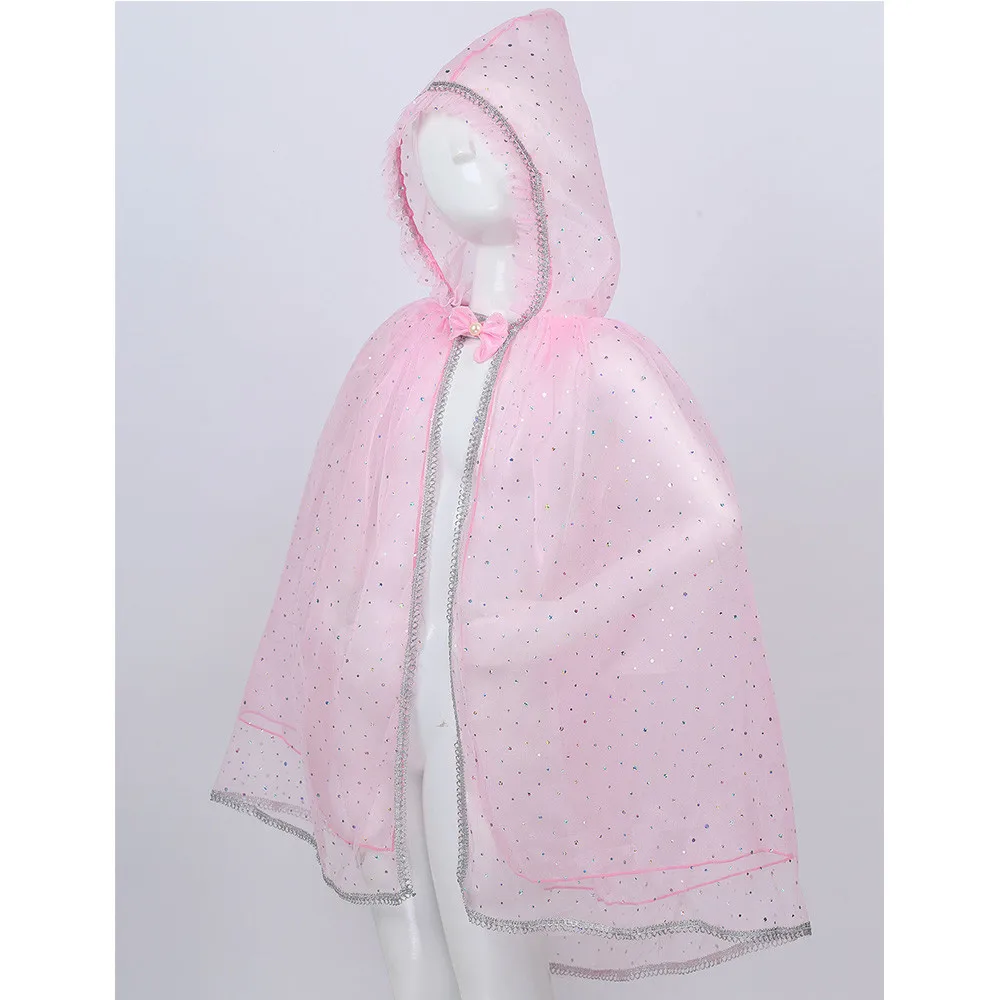 Детская накидка с капюшоном блестящими пайетками на Хэллоуин/Рождество/День