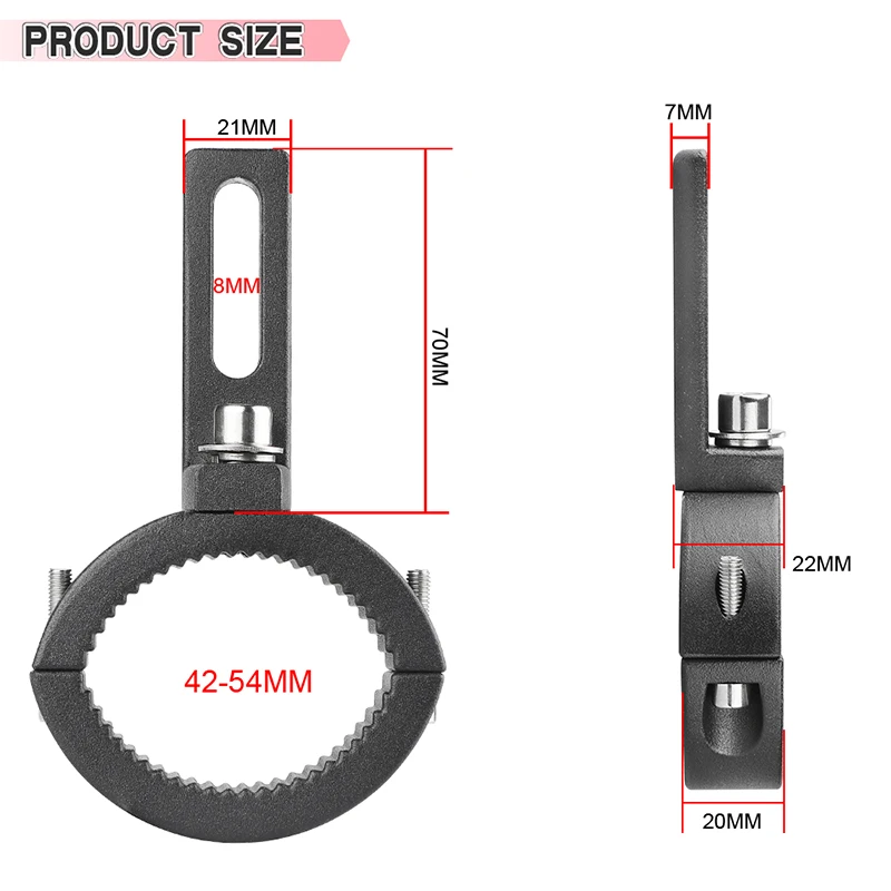 Motorcycle Headlights Clamp Holder 42mm-54mm Tube Fork Lamp CNC Motobike Handle Bumper Mount Bracket Adjustable Mounting Brack |