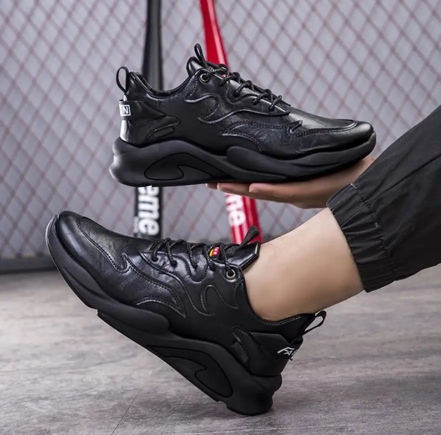 

New Style Men Casual Shoes Fashion Outdoor Mens Hiking Shoes Luxury Brand Leather Sneakers Men Running Shoes Zapatillas Hombre
