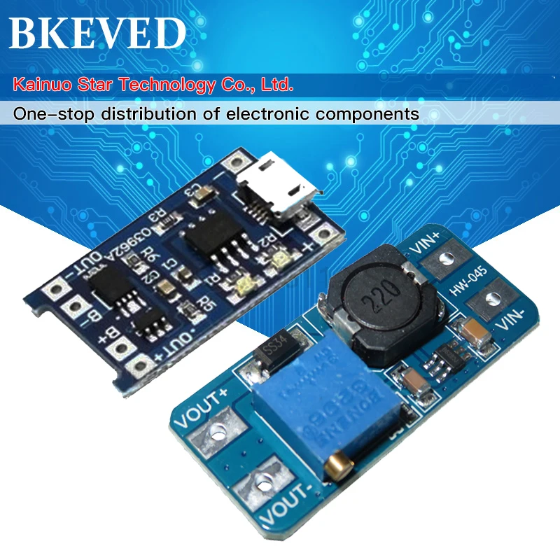 Micro USB 5V 1A 18650 TP4056 фотозарядная плата с защитой + MT3608 2А | Обустройство дома