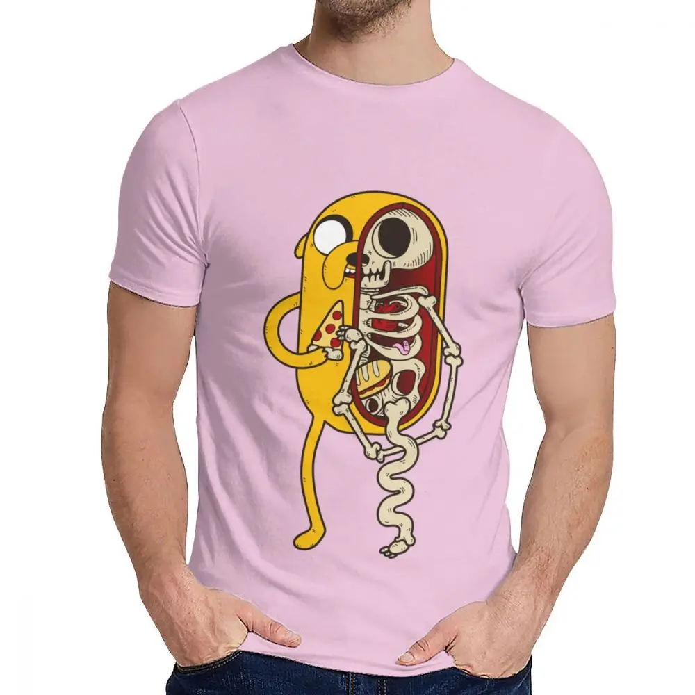 Розовый Мужская футболка Adventure Time хорошая хлопковая Новая мужская Винтажная футболка с круглым вырезом - Цвет: Розовый