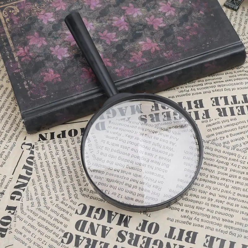 

90mm Handheld Magnifier 5X Reading Map Newspaper Magnifying Glass Jewelry Loupe