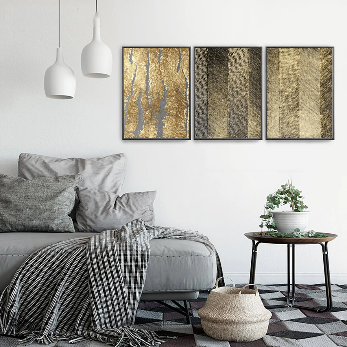 Современная Золотая текстура Холст плакат печать картина висячая стена домашний