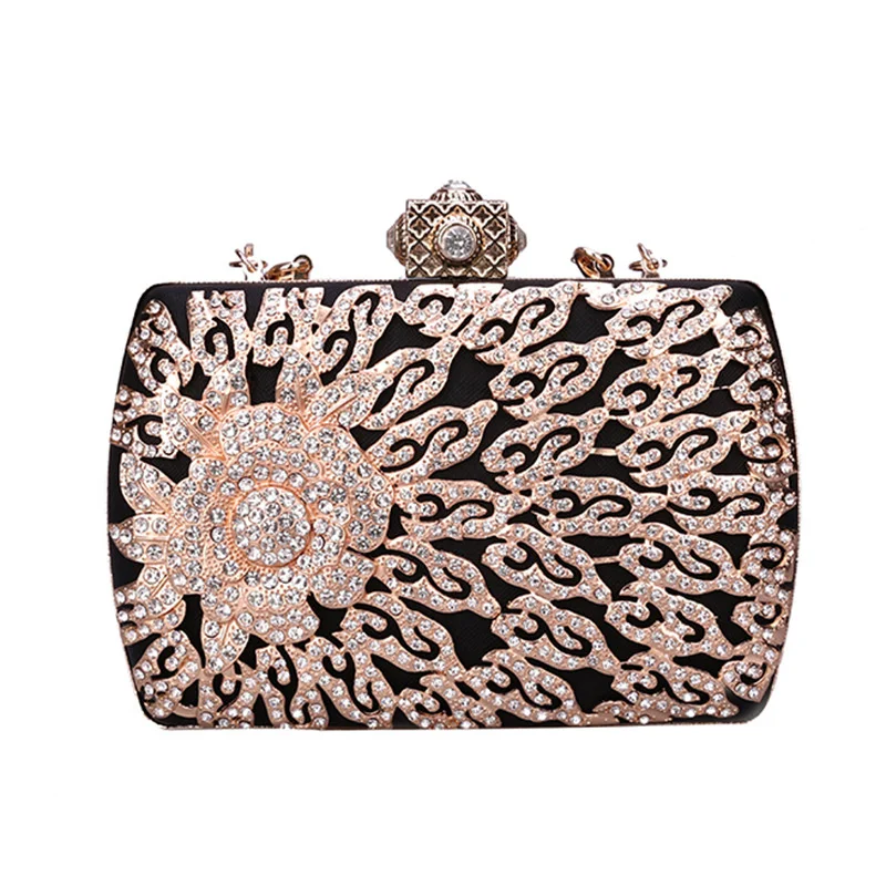 

2022 New Fashion Shining Diamond Inlaid Handbag Versatile Women's Banquet Box Evening Bag Boutique Small Square Shoulder Bag