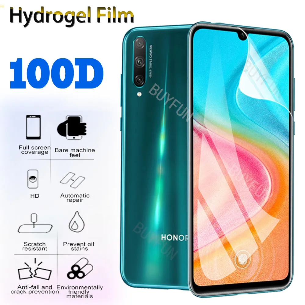 100D HD Гидрогелевая пленка для Huawei honor 20 pro 20i lite 20s global 30lite 9x china Not Glass|Защитные стёкла