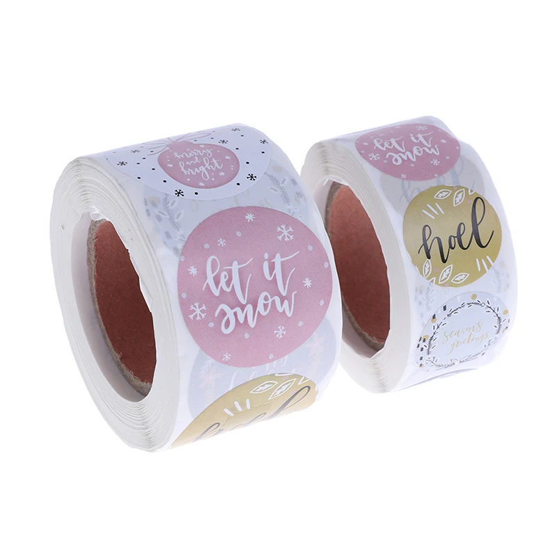 

500pcs Merry Christmas Sticker Seal Labels Christmas Gift Decoration Sticker For Wedding Package Stationery Stickers 2.5cm/3.8cm