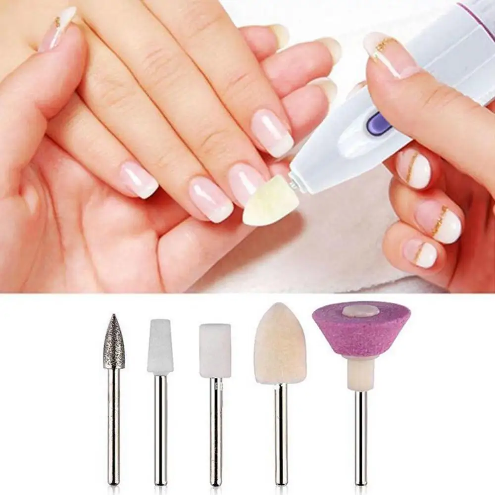 

50% Hot Sale 5Pcs Nail Art Grinding Drill Bits Polish Tool for Electric Manicure Machine