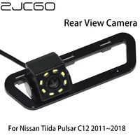 zjcgo hd ccd car rear view reverse back up parking night vision waterproof camera for nissan tiida pulsar c12 20112018