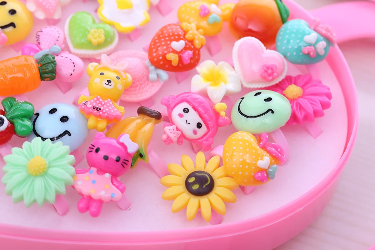 Детские украшения кольцо с фруктами набор украшений принцессы героями