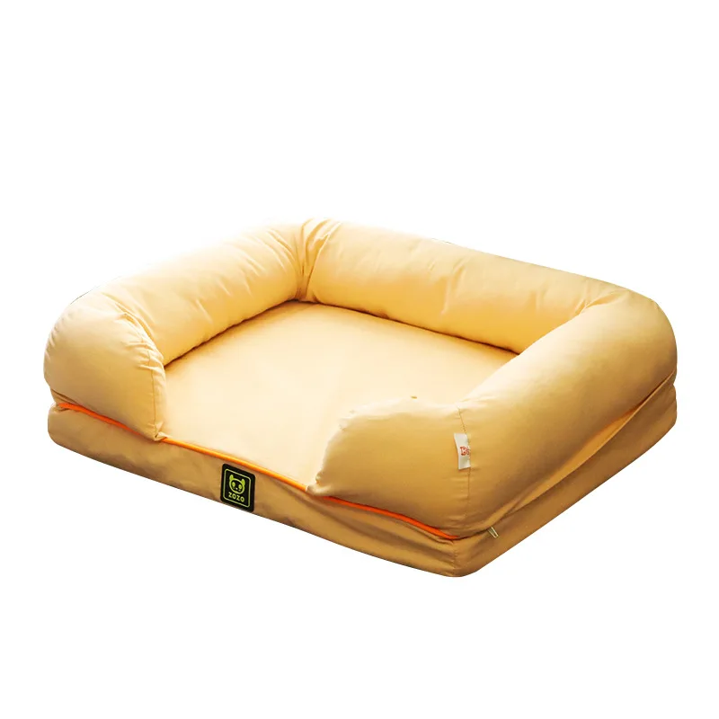 

New Indoor Pet Supplies Soft and Warm Dog Bed Breathable and Comfortable Cat Litter Square Yellow Puppies Mat Sleeping Pet Nest