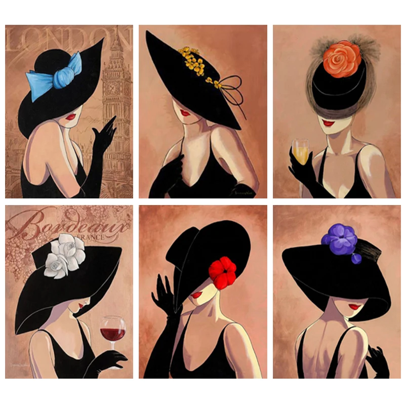 

5D DIY Full Square/Round Diamond Painting Fashion Girl Diamond Embroidery Needlework Portrait Picture Home Decor Art