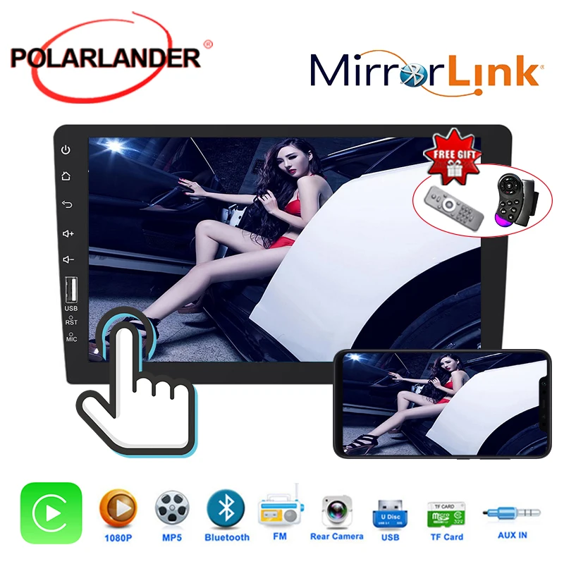 

Car Radio Touch Screen Multimedia Video Supports Android Phone Mirror Link Universal 1 DIN 9 Inch Bluetooth MP5 Player TFT FM