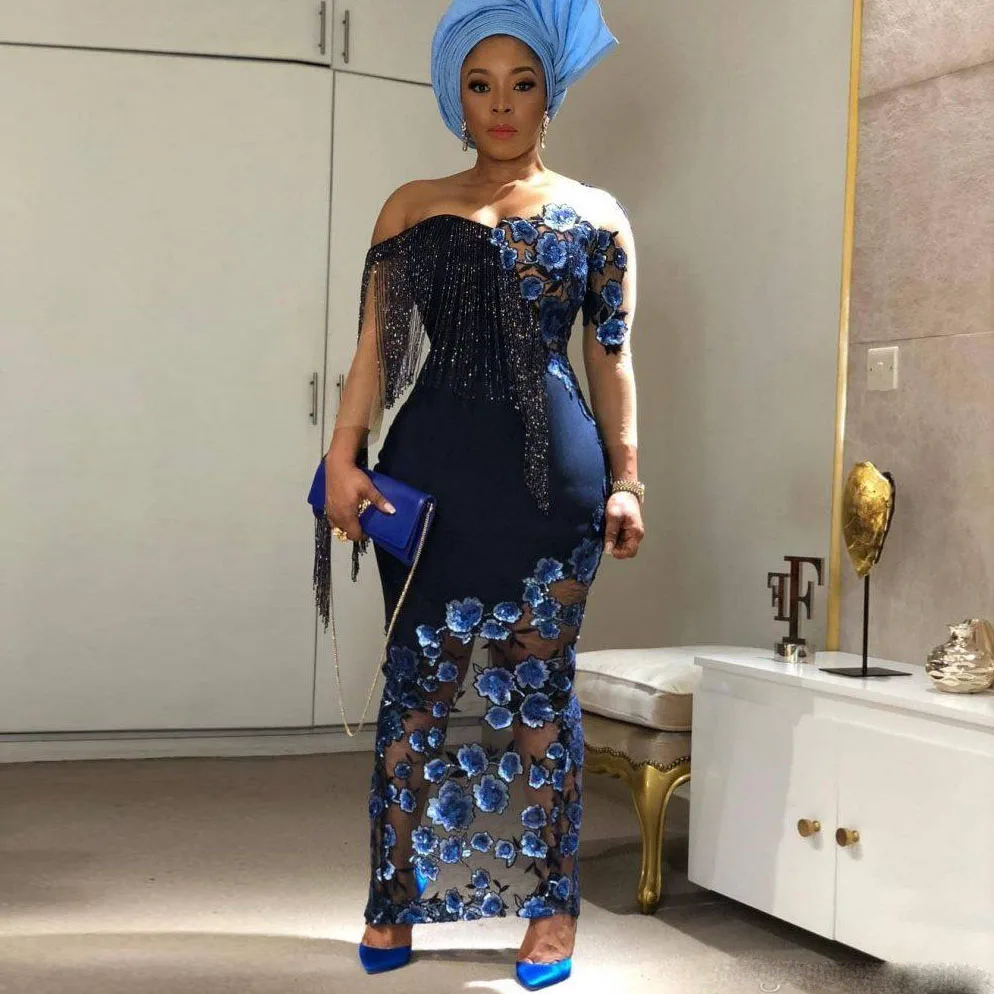 Пикантные 2019 в африканском стиле вечерние платья для торжества Длинные рукава с