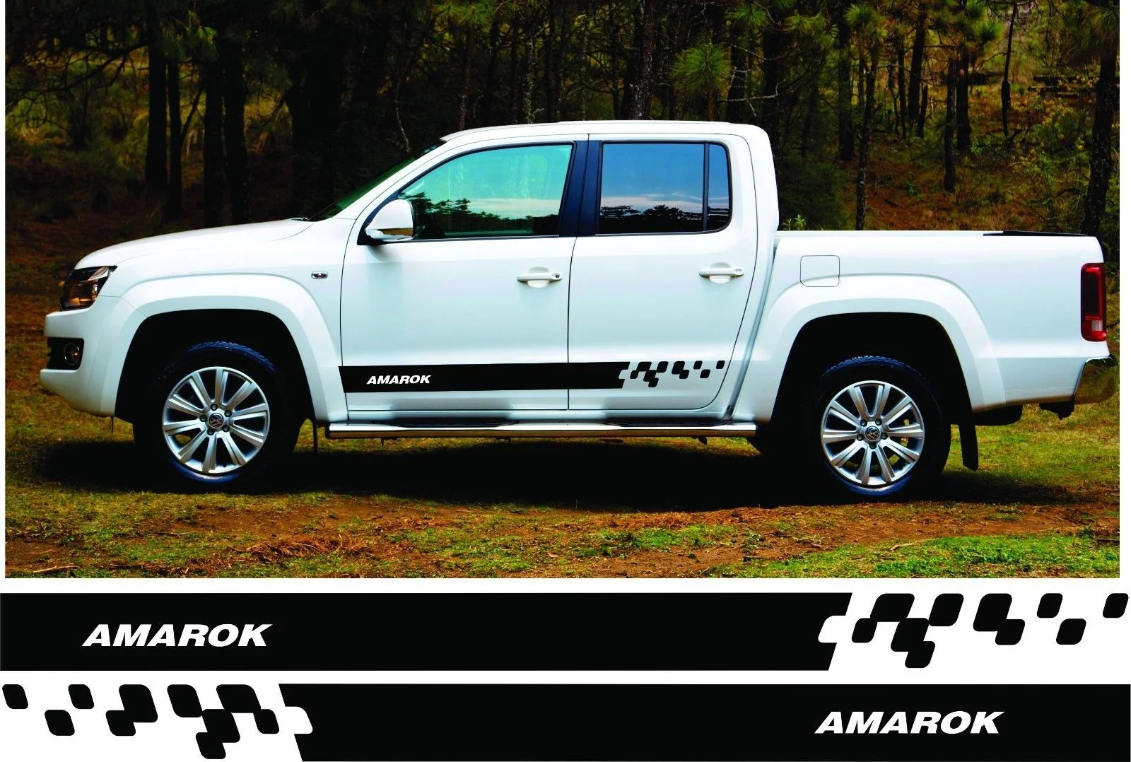 За 1 комплект/2 шт. Фольксваген Amarok боковой полосы Графика наклейки какой либо