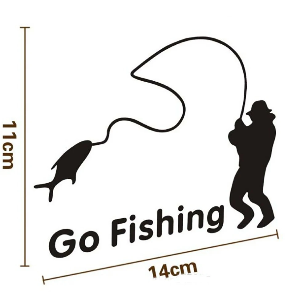 2019 Лидер продаж Популярная Виниловая наклейка для Go Fishing Car Graphics Window автомобиля
