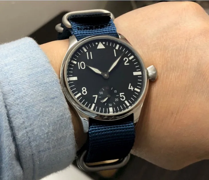 Мужские механические часы GEERVO наручные с черным циферблатом 44 мм 17