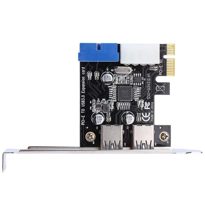 En-Labs 4 порта PCIE PCI-e к USB 3 0 (2 x Тип A + 20 Pin внутренний) расширительный концентратор PCI
