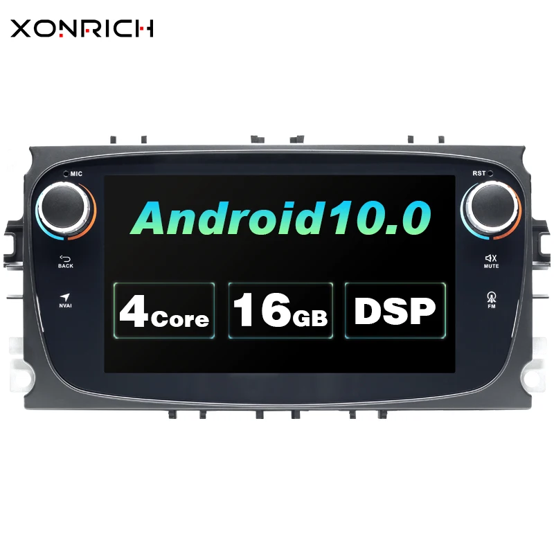 Автомагнитола 2 din на Android 10 для Ford Focus 3 mk2 Kuga Mondeo 4 Fiesta Transit Connect MAXMultimedia GPS навигатор