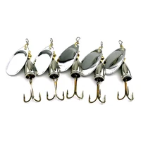 1pcs 6 5cm 8 5g metal gold sliver spoon fishing lure sequined hard baits noise paillette wobbler spinner fishing accessories