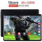 Планшет 2021 дюйма, 128 ГБ, Мультитач, 2.5D стеклянный экран, 10-дюймовый Восьмиядерный процессор, 4G, FDD, LTE, 6 ГБ ОЗУ, 128 Гб ПЗУ, планшет на Android 9,0, 10 карманных ПК