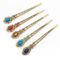 1pcs crystal metal hair stick vintage simple hairpin accessories vintage hair pin for women banquet hair jewelry