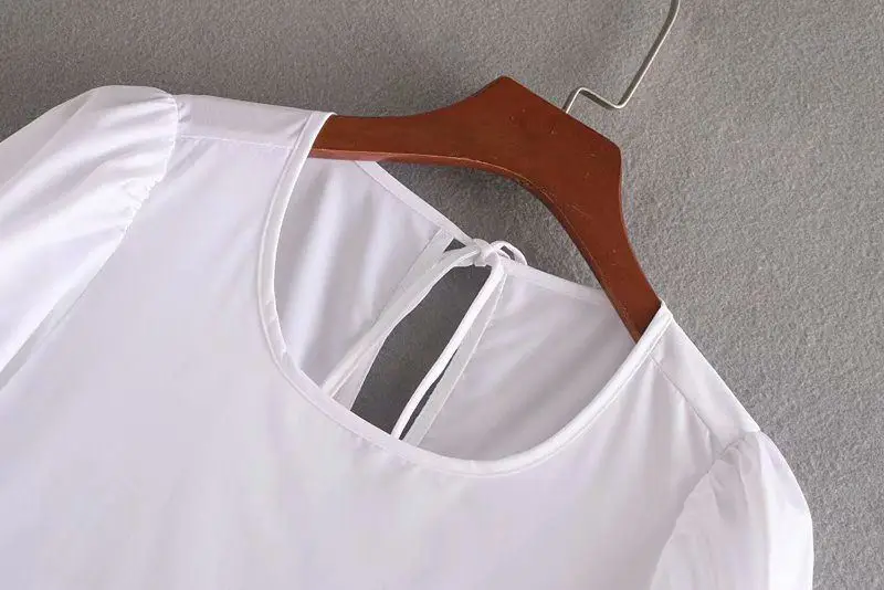 Moirlicer женское базовое белое миди платье со шнуровкой сзади с рукавом три четверти