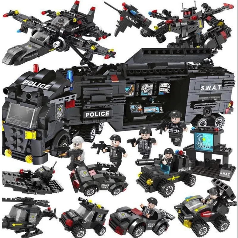 Новинка: городской полицейский участок автомобиль строительные блоки для