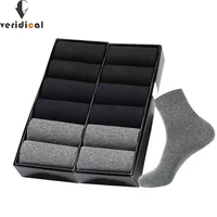 veridical 12 pairs mens cotton socks brand new business leisure party dress crew socks male long warm socks black for gifts