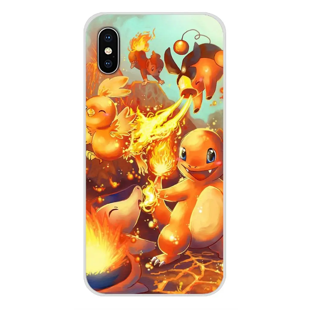 Покемоны Бульбазавр огонь типа стартеры для huawei G7 G8 P7 P8 P9 P10 P20 P30 Lite Mini Pro P Smart плюс крышки из ТПУ