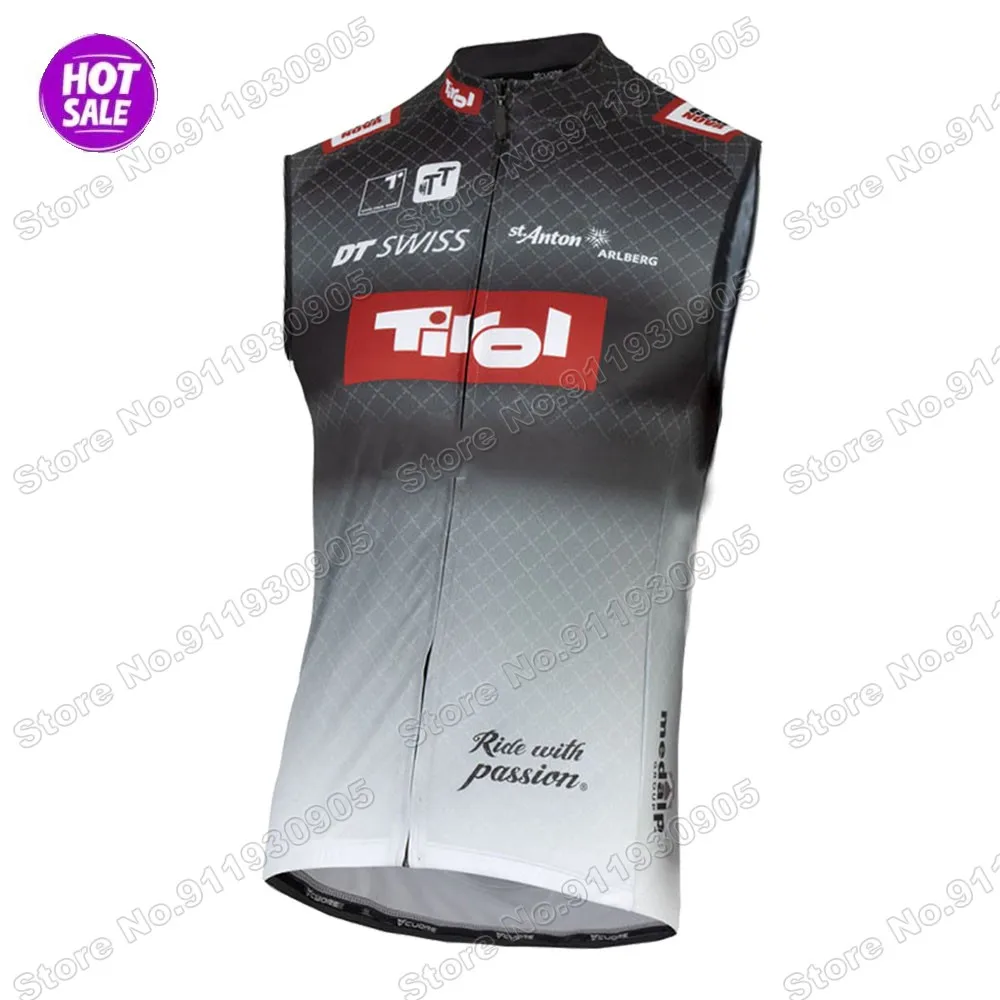 

Tirol 2021 Велоспорт Джерси без рукавов мужской велоспорт жилет велосипедная Одежда дорожный велосипед Джерси Ropa Ciclismo