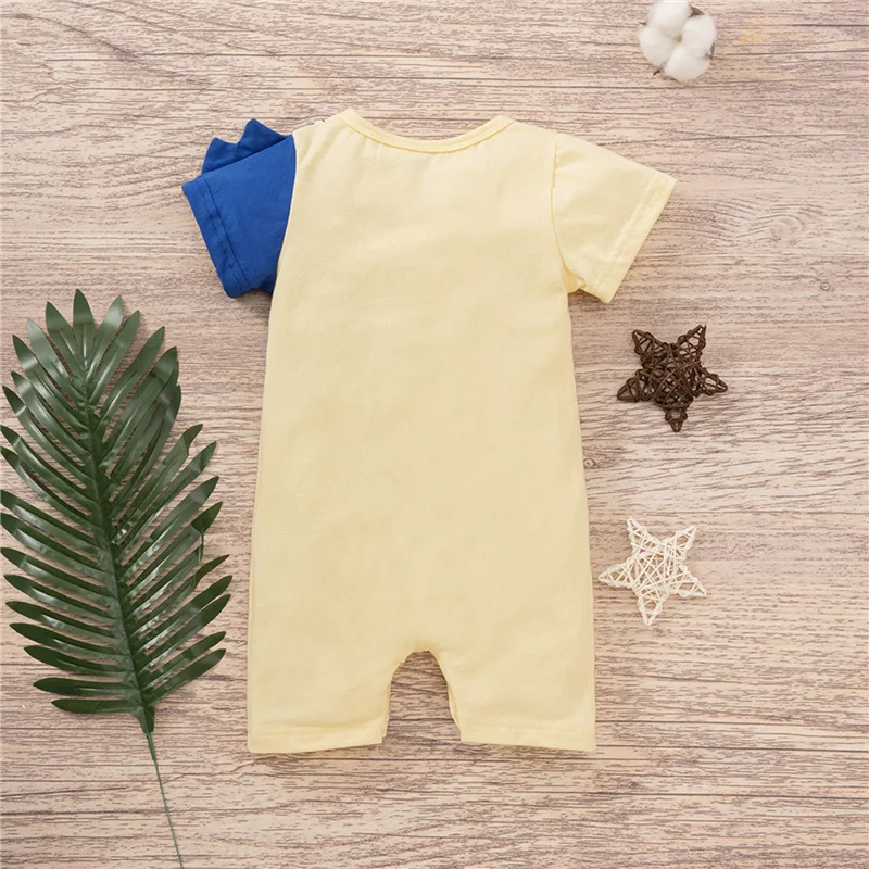 

Baby Summer Fashion Romper,Infant Unisex Cartoon Dinosaur Print Round Neck Short Sleeve Jumpsuit Playsuits