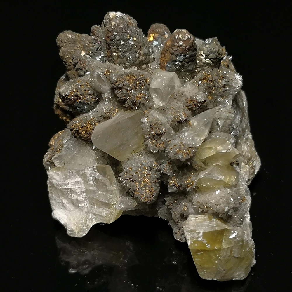 

Натуральный кварцевый кальцит и пиритовый минеральный фотоэлемент из провинции Цзянси, Китай