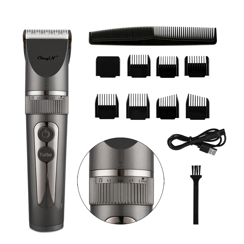 

Quiet Hair Trimmer Washable Low Noise Clipper Haircut Shave Device with Adjustable Combs Ceramic Blade LCD Display Barber Razor