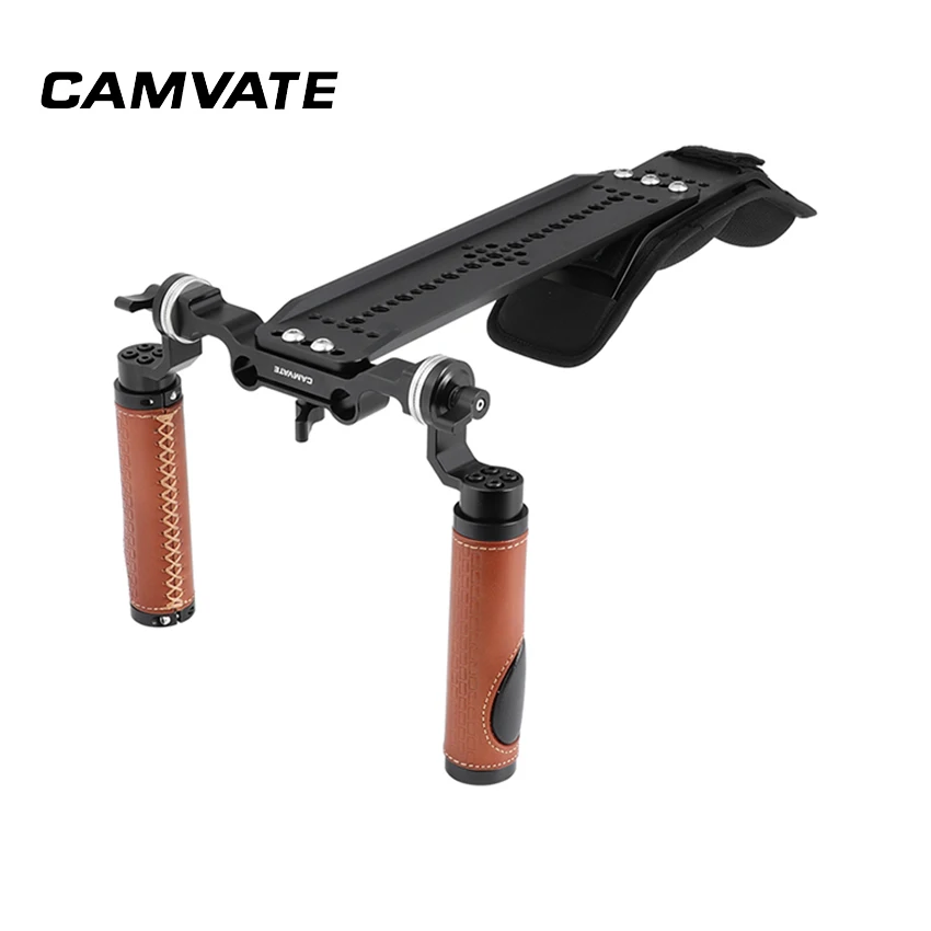 Крепление на плечо CAMVATE Handhled с пластиной моста arri Dovetail 12 дюймов и двойной ручкой