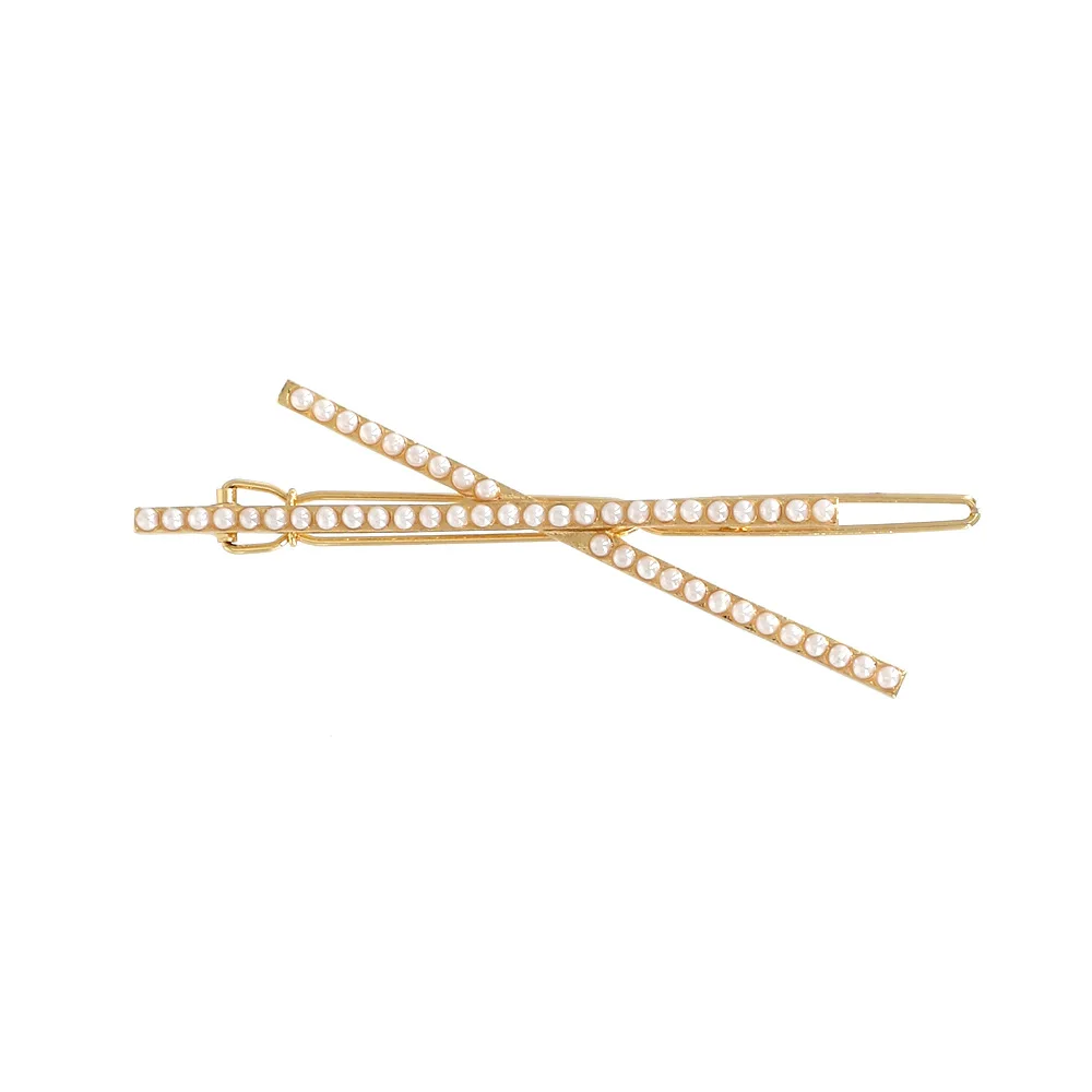 Женские заколки для волос разноцветные в форме х с искусственным жемчугом 2019 |