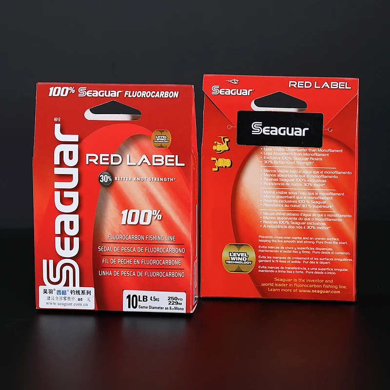 Оригинальная рыболовная леска SEAGUAR RED LABEL 6LB 12LB 100% Фторуглеродные рыболовные лески