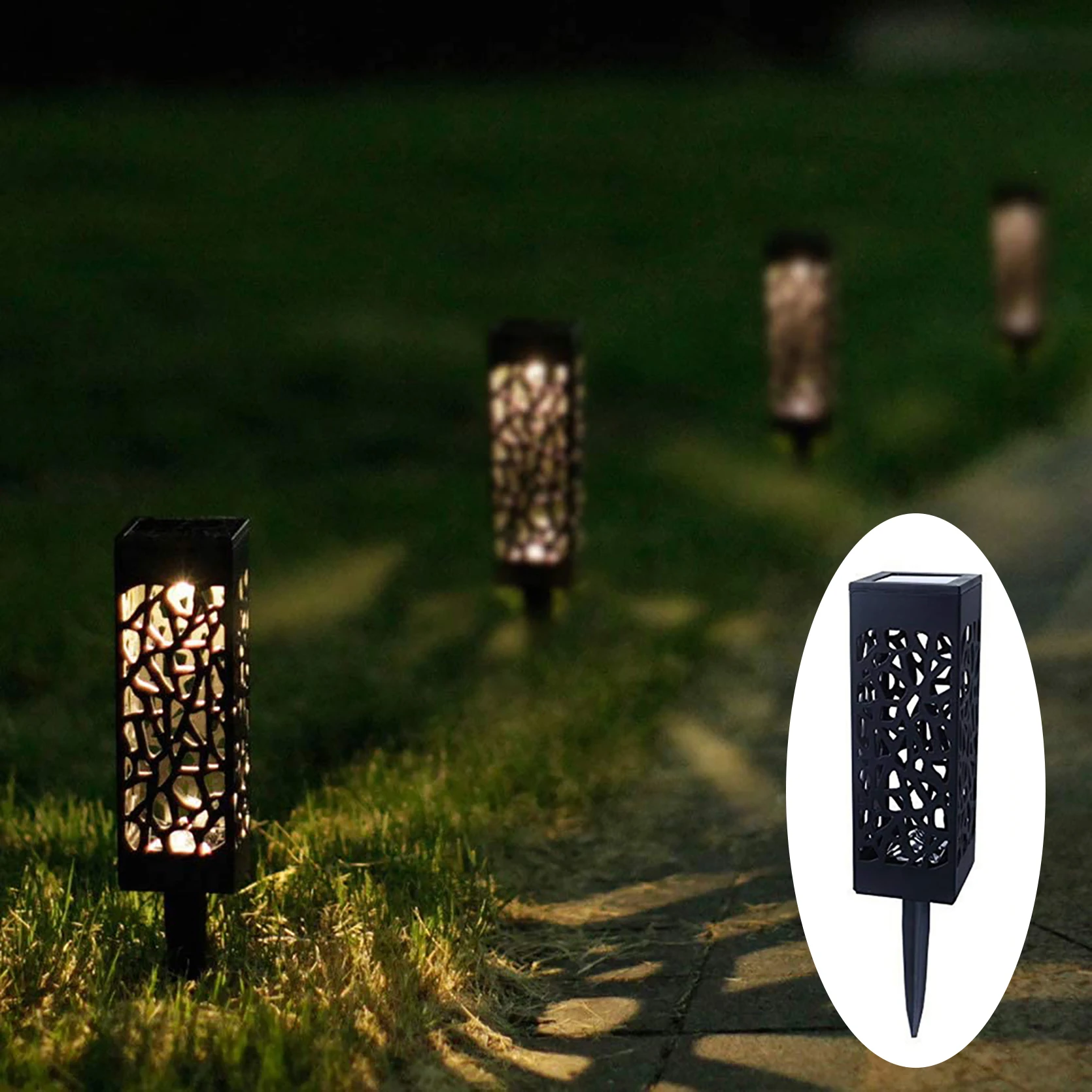 

Hollow Design Garden Ground LED Mini Garden Light Lawn Light Outdoor Landscape Garden Night Lig Hollow Garden Decoration Lamp