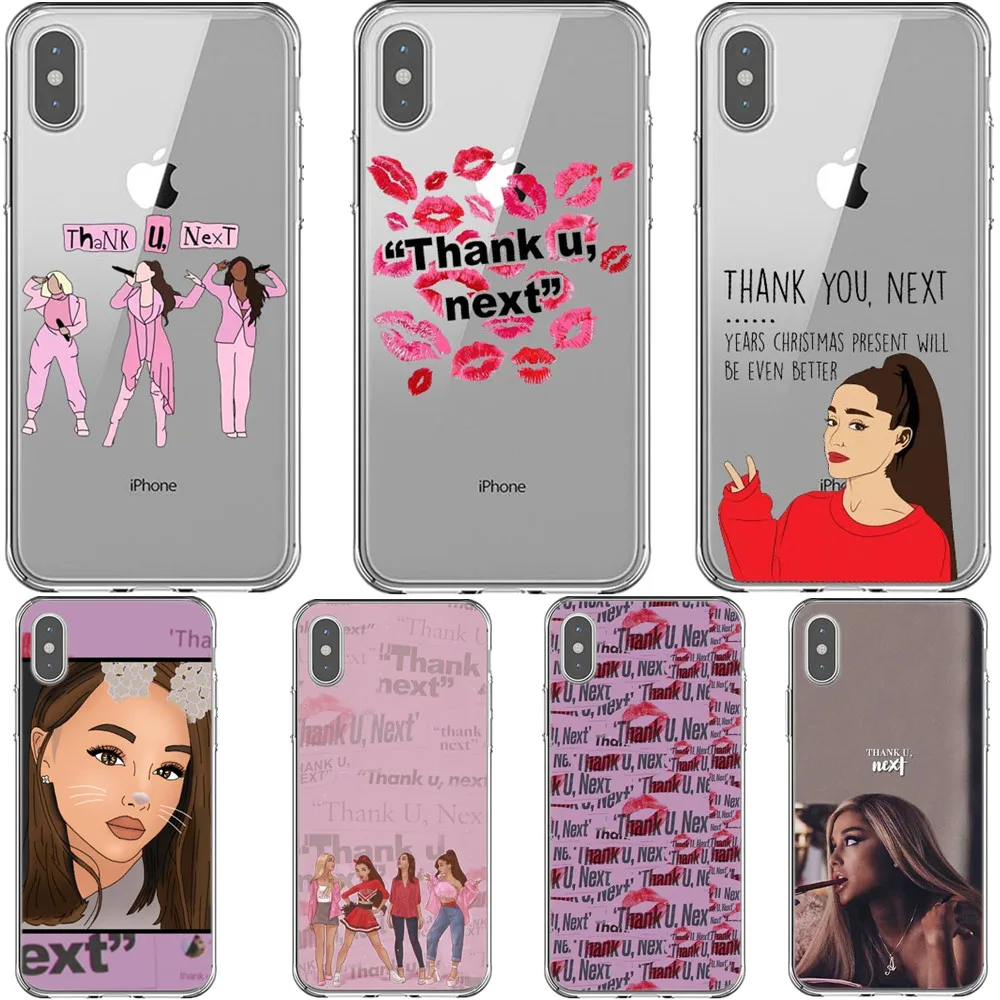 Thank U Next Ariana Grande Мягкая силиконовая задняя крышка из ТПУ для iPhone X 7 7Plus 8 Plus 6 6splus 5 5S SE