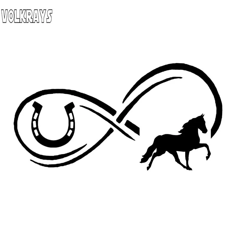 Volkrays индивидуальная Автомобильная наклейка лошадь вечность Подкова графические
