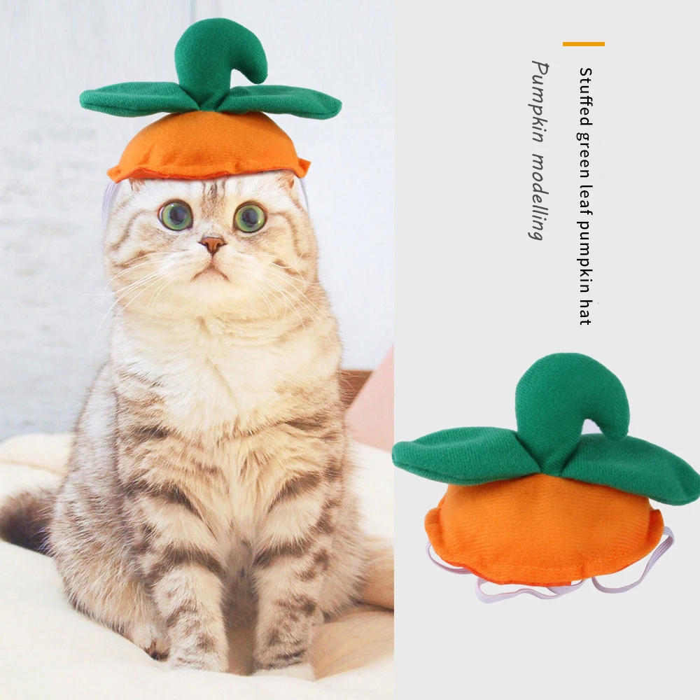 

Pet Funny Headgear Orange Pet Hat Can Be Adjusted In Size Cute Cat and Puppy Clothing Accessories Fun Design Gatos Accesorios