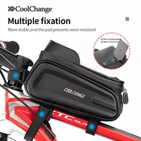 coolchange waterproof 6 5in touch screen phone case bag bike bag front top tube bicycle bag frame mtb cycling bike accessories