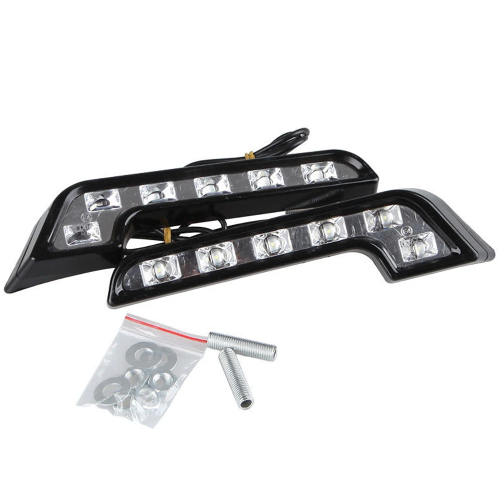 2 шт. вождения универсальные Противотуманные фары Дневные ходовые огни L Форма 12 V