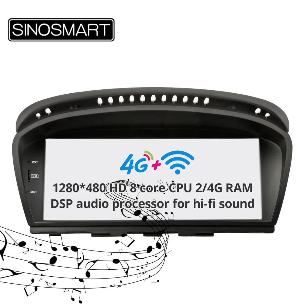 Автомобильный мультимедийный плеер Sinosmart с IPS экраном gps радио навигацией для BMW