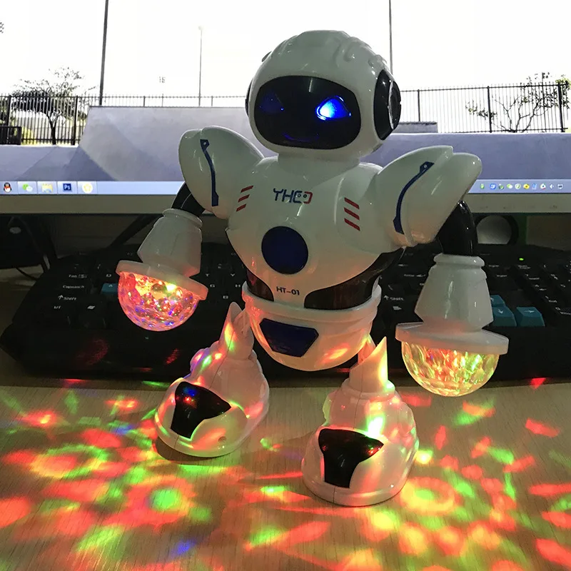 

2021 NEW Electric Dancing Robot Toy With Lights Musical Puzzle Funny Robot Toys Gift For Children Boys