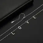 Персонализированное ожерелье-цепочка COOLTIME Initial с 4 буквами для женщин, ожерелье-чокер на заказ, модные ювелирные изделия из нержавеющей стали