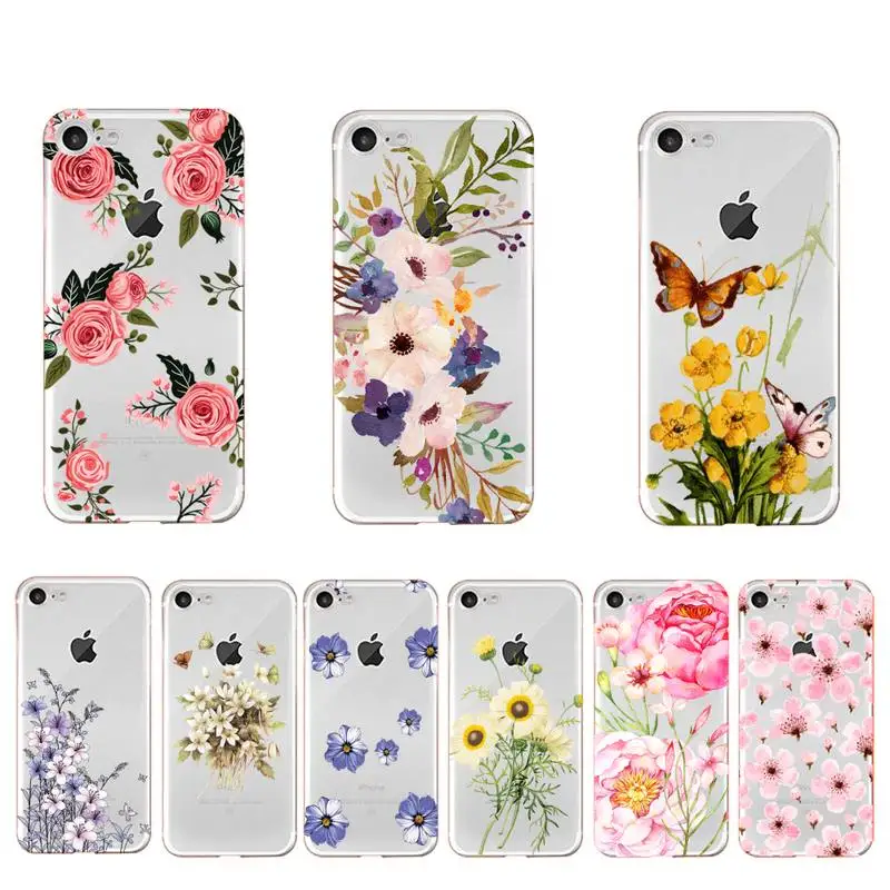 

Fashion Flower Phone Case for iPhone 11 12 13 mini pro XS MAX 8 7 6 6S Plus X 5S SE 2020 XR case